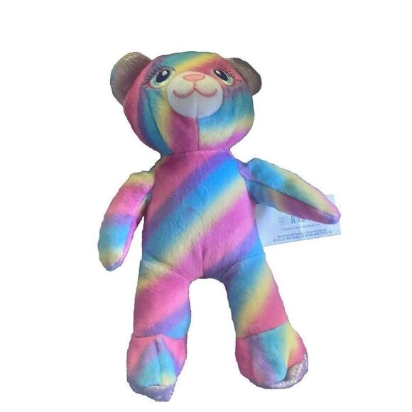 Build A Bear Small Rainbow Bear  Plush Stuffed Animal - Picture 1 of 6